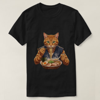 Ästhetik-Ramen-Katze Japanisches Pop-Art-Grafik T-Shirt