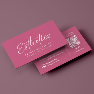 Ästhetik Skript Pink Elegant Lizenzierte Ästhetike Visitenkarte