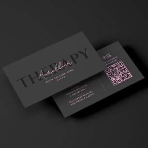 Ästhetik Therapeutin Pink Schwarze Therapie Visitenkarte