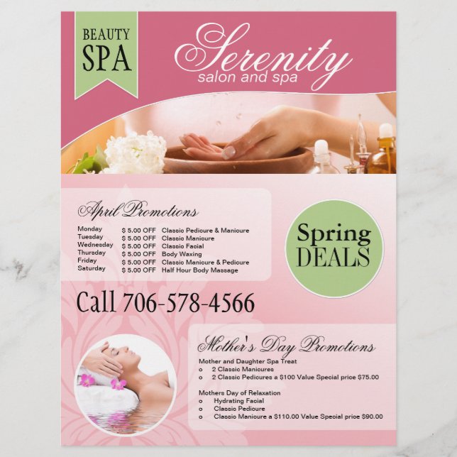 Ästhetik- und Spa-Flugblatt Flyer (Vorne)