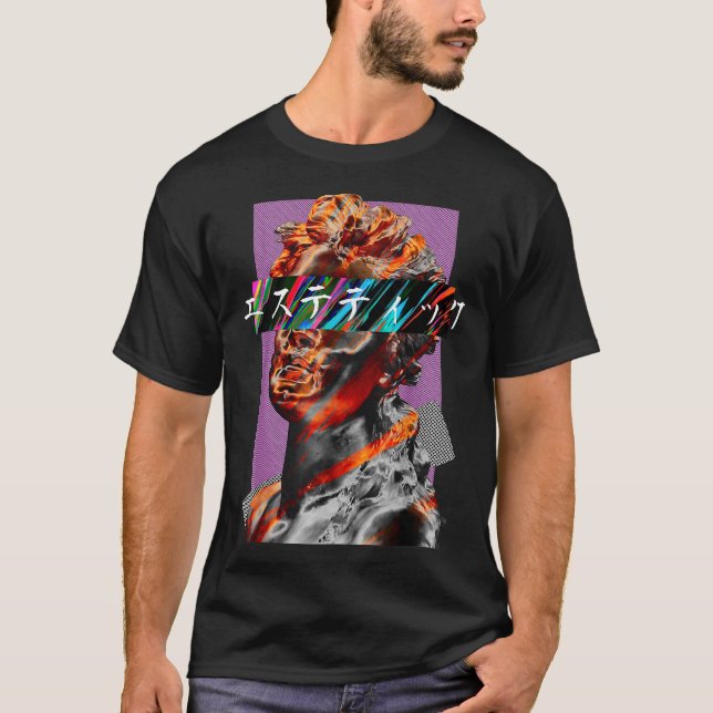 Ästhetik Vaporwave Japanischer Futurismus T-Shirt (Vorderseite)