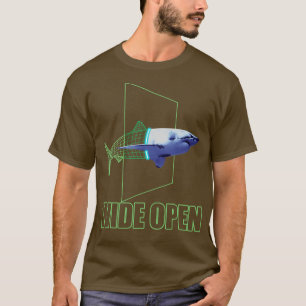 Ästhetik Wireframe Großer Weißer Hai T-Shirt