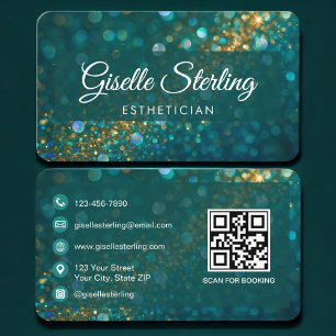 Ästhetiker Green Gold QR Code Professional Visitenkarte