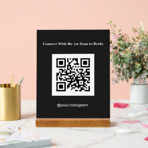 Ästhetiker Holzkohle-QR-Code-Buchung Acrylschild