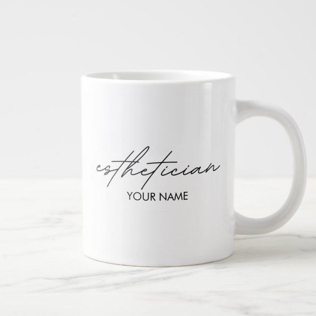 Ästhetiker-Notizbuch - Personalisiertes Geschenk Jumbo-Tasse (Rechts)