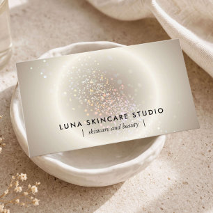 Ästhetikerin Celestial Glow Champagne Gold Luxus Visitenkarte
