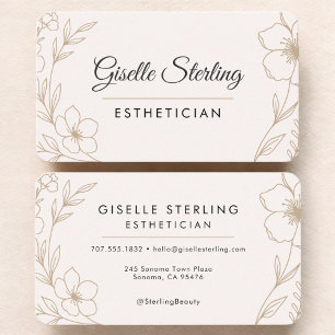 Ästhetikerin Floral Botanisch Visitenkarte
