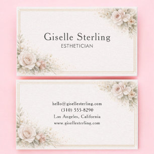 Ästhetikerin Floral Neutral Professional Visitenkarte