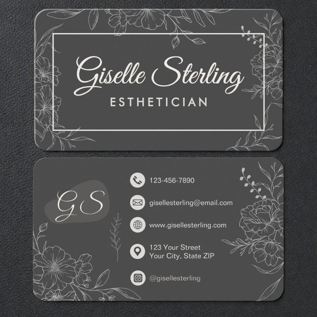 Ästhetikerin Floral Visitenkarte (Von Creator hochgeladen)