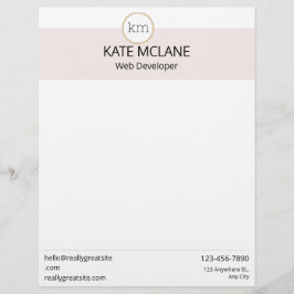 Ästhetisch-Berufliche Vorlage mit MÄDCHENPink Briefbogen