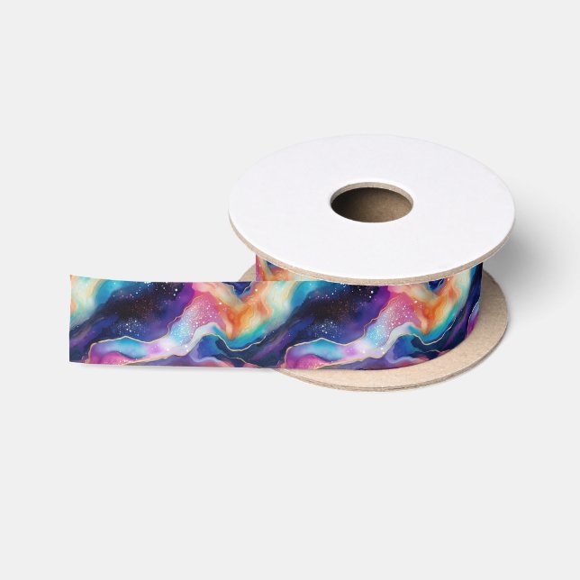 Ästhetisch bunter Regenbogen agieren moderner Glit Satinband (Spule)