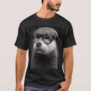 Ästhetisch Cooler Otter Cooler Otter mit Sonnenbla T-Shirt