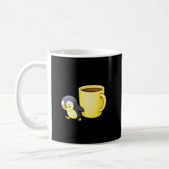 Ästhetisch erschöpfter Pinguin • Überdimensioniert Kaffeetasse (Links)