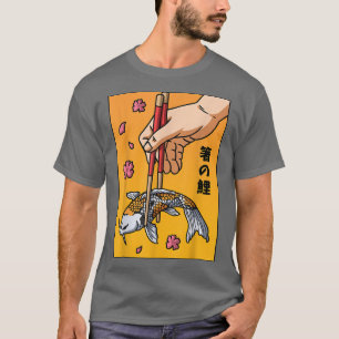 Ästhetisch Japanisch Koi Carp Fish Cherry Blossom T-Shirt