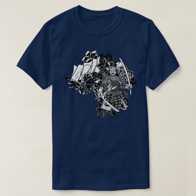 Ästhetisch Japanisch Samurai Warrior  T-Shirt (Design vorne)