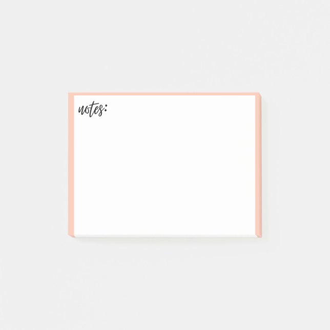 Ästhetisch rosa Grenze Post-it für Schule, Büro, Klebezettel (Vorderseite)