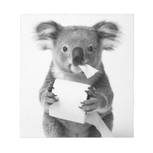 Ästhetisch Süßer Koala mit Toilettenpapier Notizblock