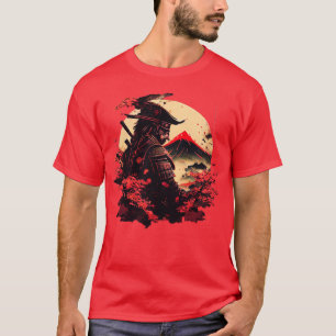 Ästhetisch Vintag Samurai Japanisch Art Samurai Re T-Shirt