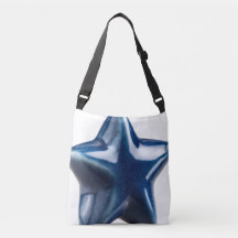 Ästhetische 3D-Blau-Stern-Kunst-Tragetasche