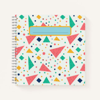 ästhetische 80er Retro Memphis funky geometrische Notizbuch