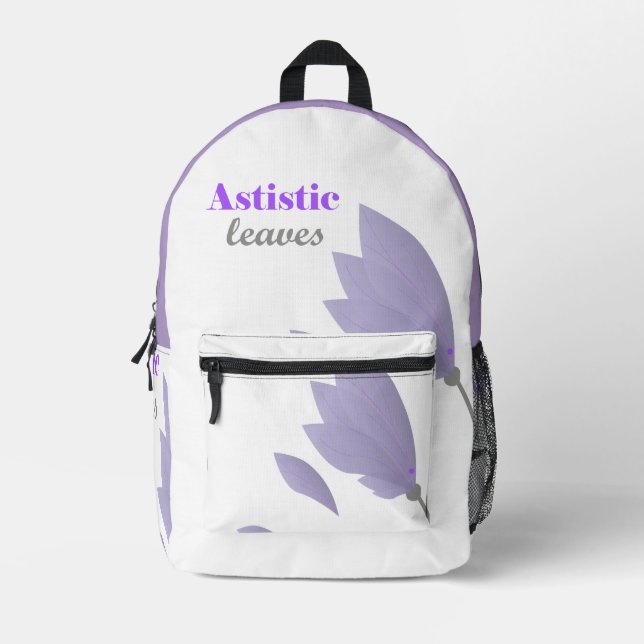 Ästhetische Blätter und Natur Inspiriert Rucksack- Bedruckter Rucksack (Vorderseite)