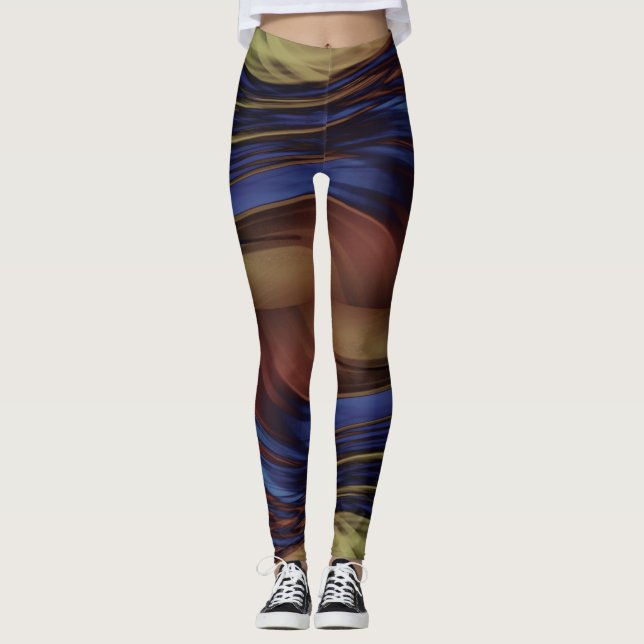 Ästhetische Blicke in Bewegung - Farb-Wave-Pastel Leggings (Vorderseite)