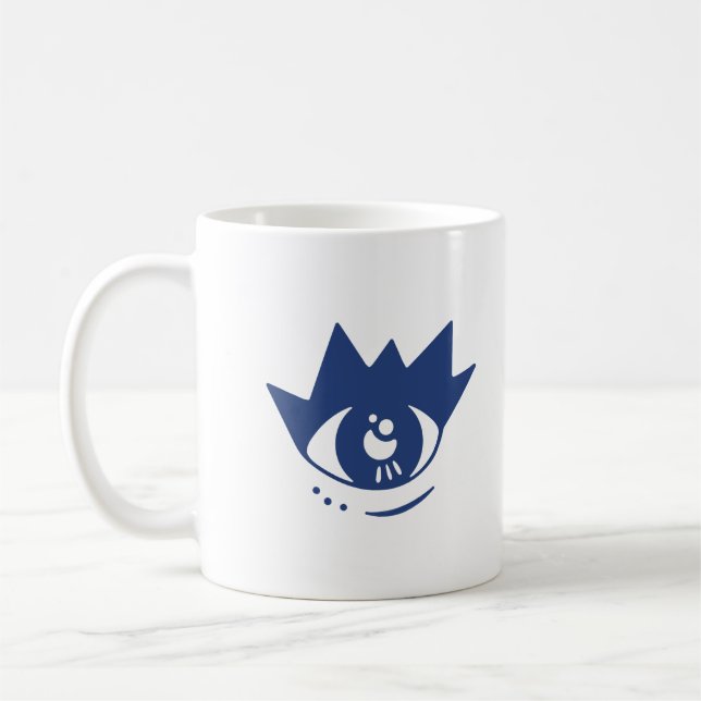 Ästhetische Blue Eye Kaffee Tasse (Links)