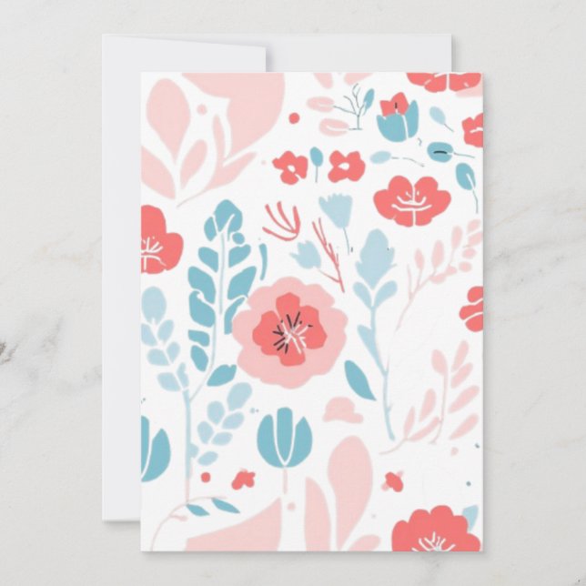 Ästhetische Blume Kunst Einladung (Vorderseite)