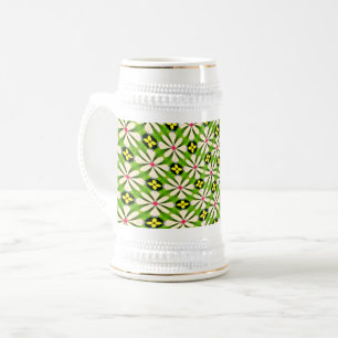 Ästhetische Blume Muster Bierglas