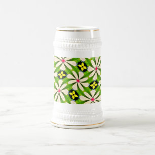 Ästhetische Blume Muster Bierglas