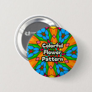 Ästhetische Blume Muster Button