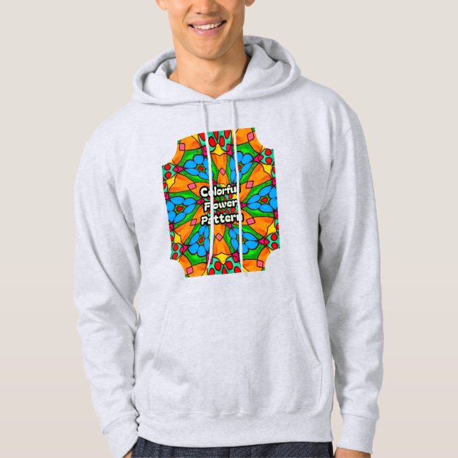 Ästhetische Blume Muster Hoodie (Vorderseite)