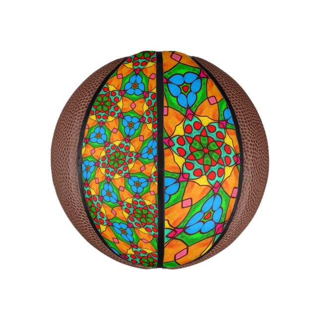 Ästhetische Blume Muster Mini Basketball (Vertikal)