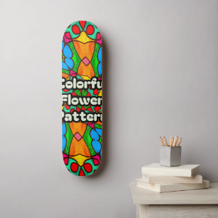 Ästhetische Blume Muster Skateboard