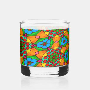Ästhetische Blume Muster Whiskyglas