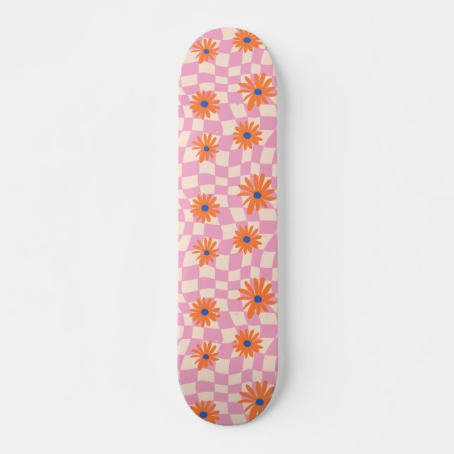 Ästhetische Blume Skateboarddesign Skateboard (Vorne)