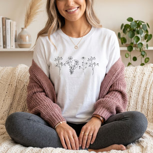 Ästhetische Blume Wildblumen für Pflanzenliebhaber T-Shirt