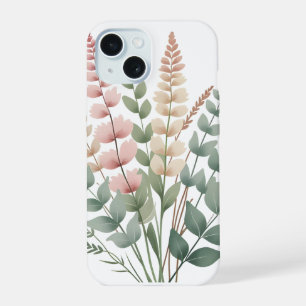 Ästhetische Botanische Farne Florales Muster Handy iPhone 15 Hülle