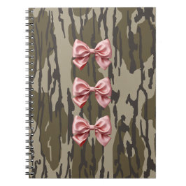 Ästhetische Camouflage Bottomland Baby Pink Ribbon Notizblock