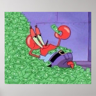 Ästhetische Cartoon Dl Eugene H Krabs Poster