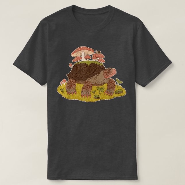 Ästhetische Codescore Pilz-Turtle & Schnecke T-Shirt (Design vorne)