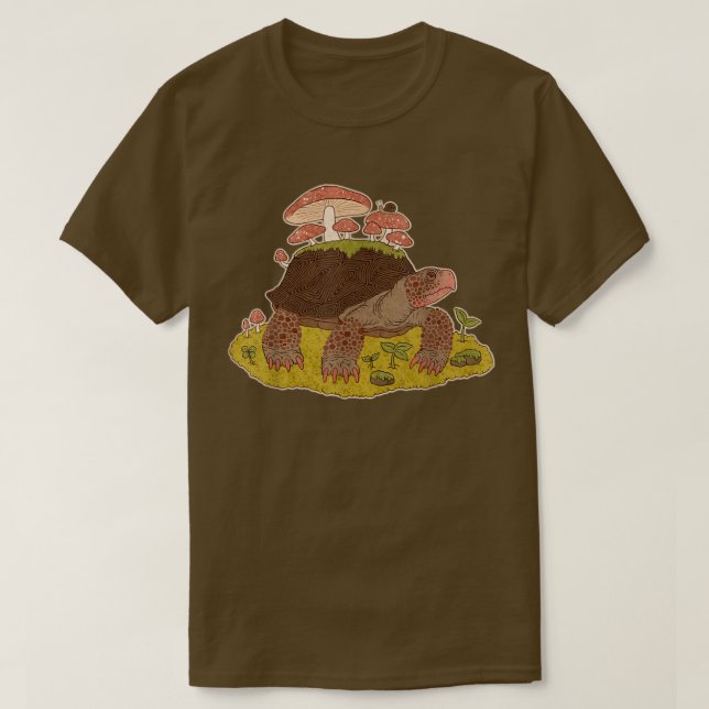 Ästhetische Codescore Pilz-Turtle & Schnecke T-Shirt (Design vorne)