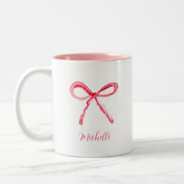 Ästhetische Coquette Rosa braun Elegante Wasserfar Zweifarbige Tasse