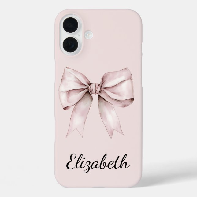 Ästhetische Coquette Rosa Bug Personalisiert Name Case-Mate iPhone Hülle (Rückseite)