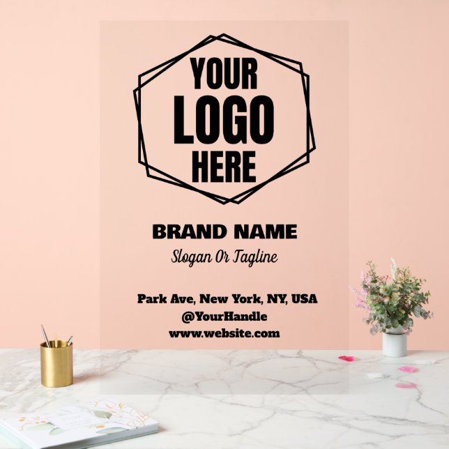 Ästhetische Darstellung moderner Logos für Minimal Acrylschild (Hochzeit)