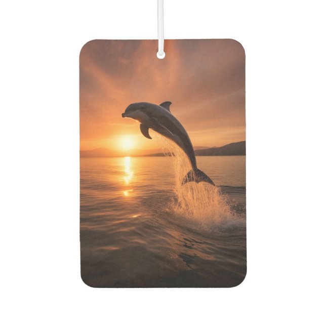Ästhetische Dolphin Ocean Sunset Dolphin Lover Autolufterfrischer (Vorderseite)