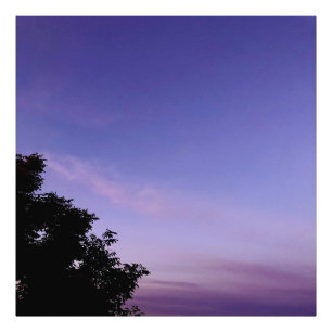 Ästhetische Erweiterung des Lila Sky Fotos Fotodruck