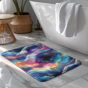 Ästhetische, farbige Regenbogen-Age-Glitzer-Textur Badematte