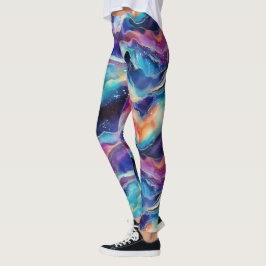 Ästhetische, farbige Regenbogen-Age-Glitzer-Textur Leggings