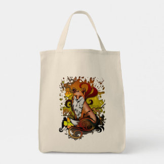 Ästhetische Fox-Woodland-Tasche in warmen Herbstfa Tragetasche